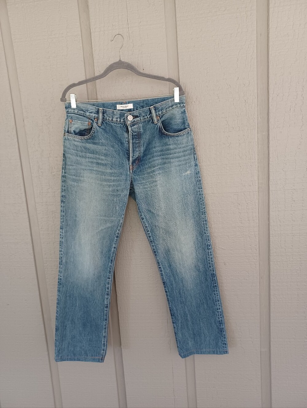 Moussy Vintage Selvedge Jean Size 29 Women Button Fly Cotton Straight Leg Japan